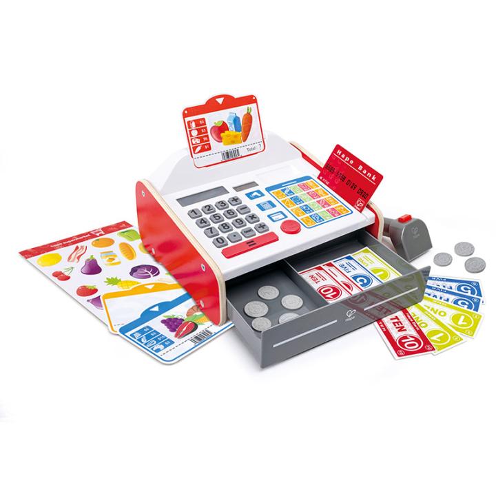 Registrierkasse mit Sound - moderne Spielkasse für den Kaufladen. KiTa-Spielewelt