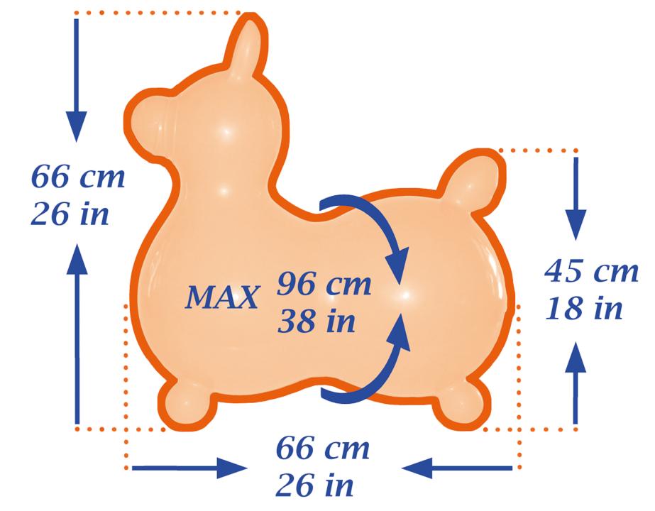 Hüpftier - Hüpfpferd "Rody Max" - orange