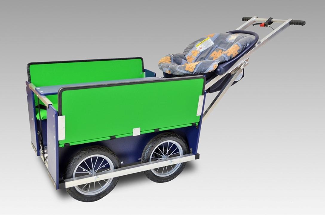 Krippenwagen 6-Sitzer - Kinderwagen mit zusätzlichem Babysitz am Lenker - KiTa-Spielewelt