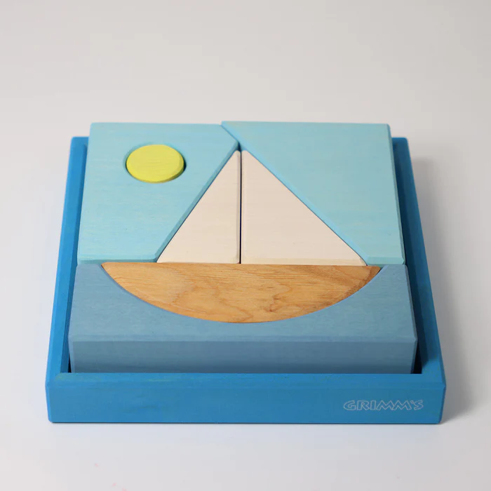 Grimms Bauspiel Blau - Segelschiff