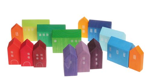 Kleine Häuser - Bauelementfamilie 4 x 4 cm