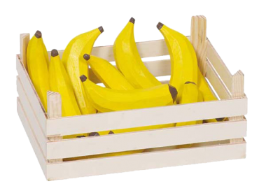 Bananen in Obstkiste Kaufladen- Zubehör