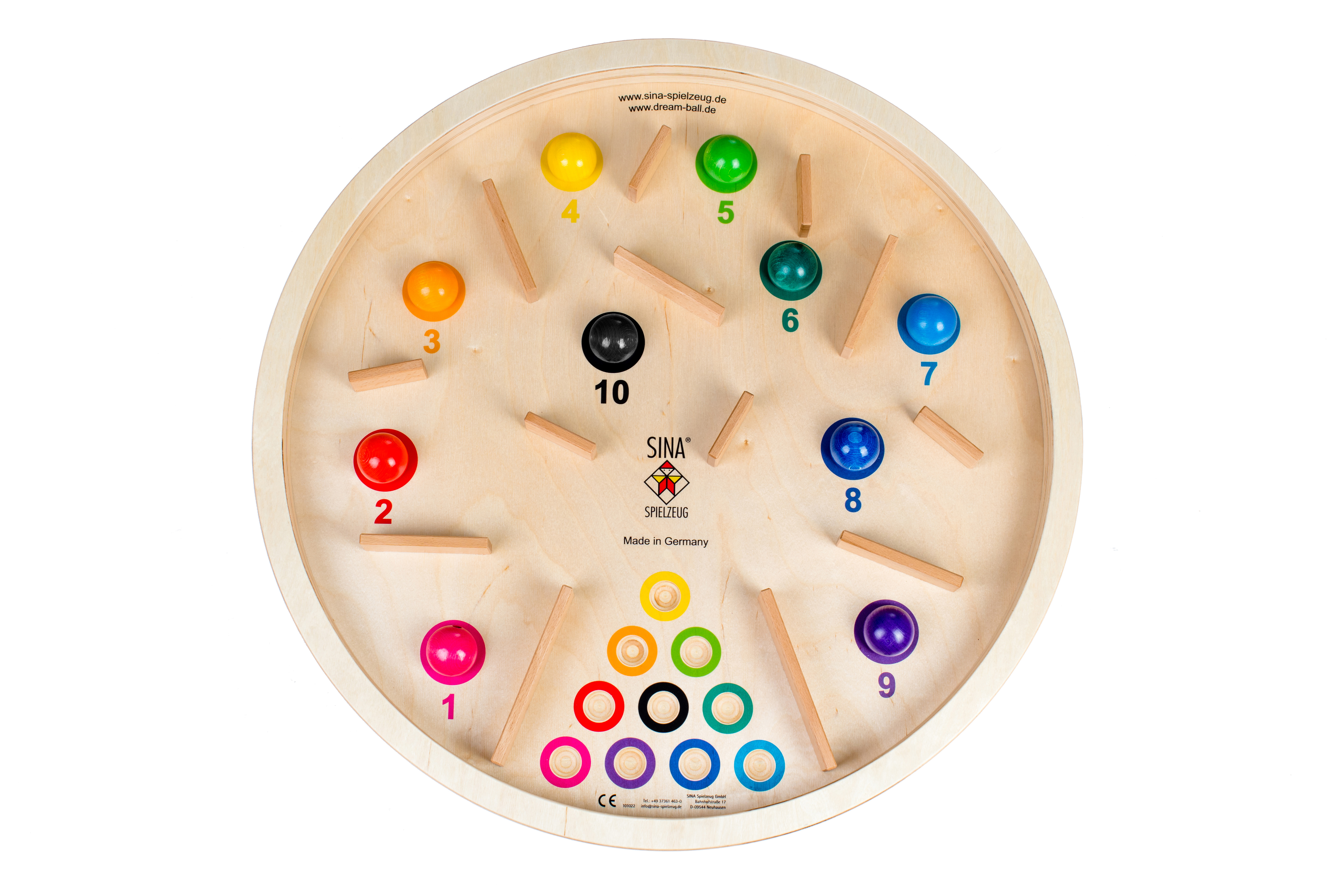 Tischspiel Dream-Ball, Geschicklichkeitsspiel aus Holz. KiTa-Spielewelt