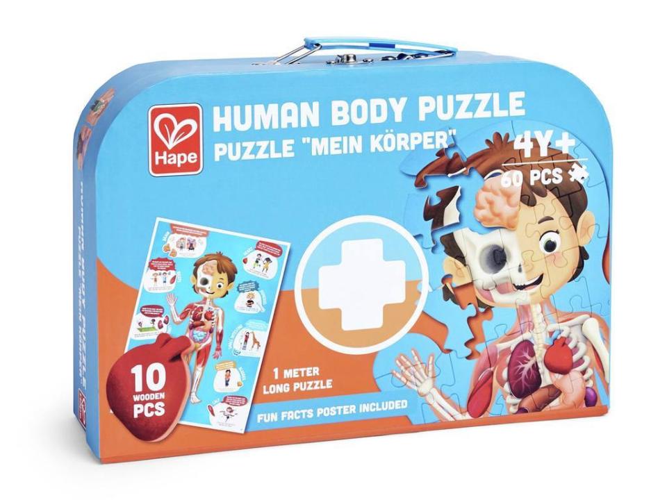 Bodenpuzzle Mein Körper - 61-teilig, im praktischen Aufbewahrungskoffer. KiTa-Spielewelt