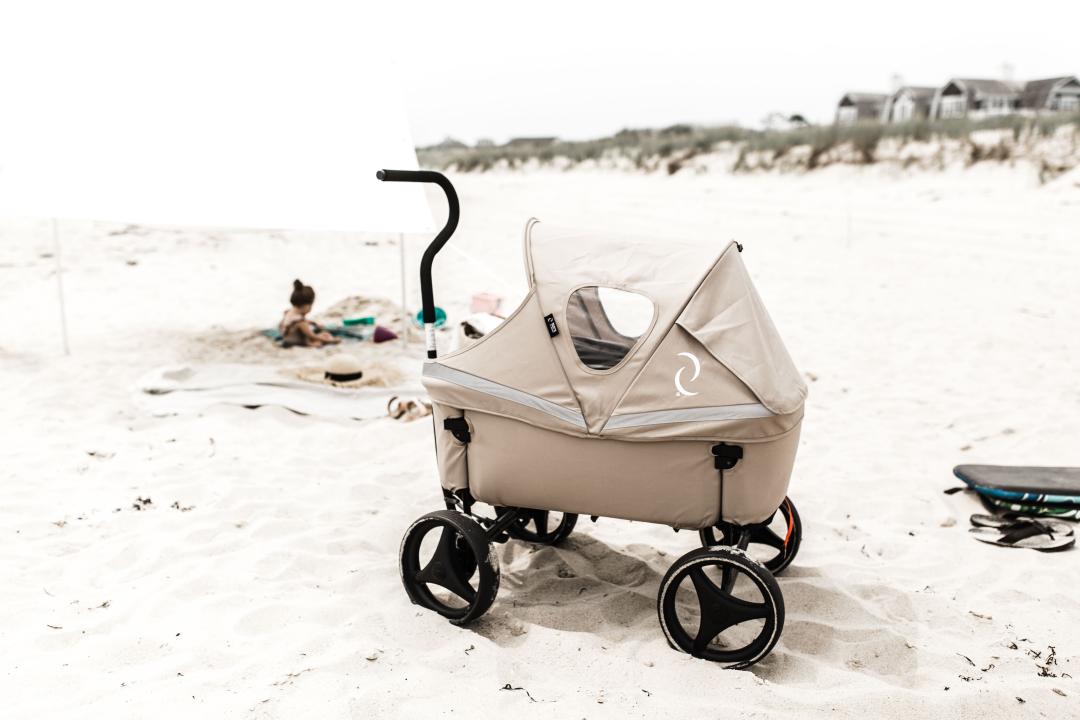 Beach Wagon lite - Bollerwagen sand mit Verdeck sand