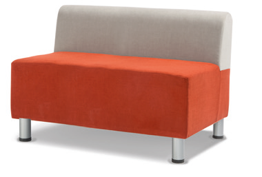 Flexo  Rechteck Sofa - mit Lehne in 2 Sitzhöhen