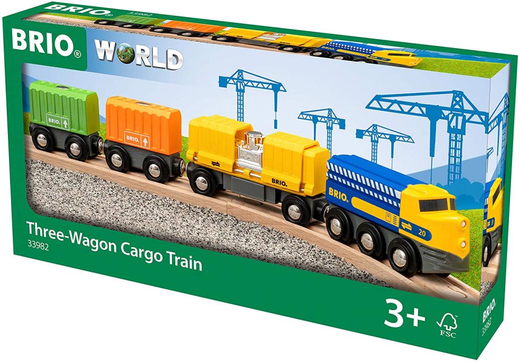 Brio Güterzug mit 3 Waggons - Holzeisenbahn mit Magnetverbindungen. Versandkostenfreie Lieferung bei KiTa-Spielewelt