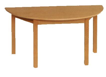 Tisch halbrund 120 x 60 cm in den Tischhöhen 42 - 76 cm
