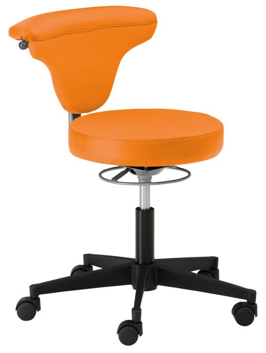 Funktionsdrehstuhl Kunstleder orange