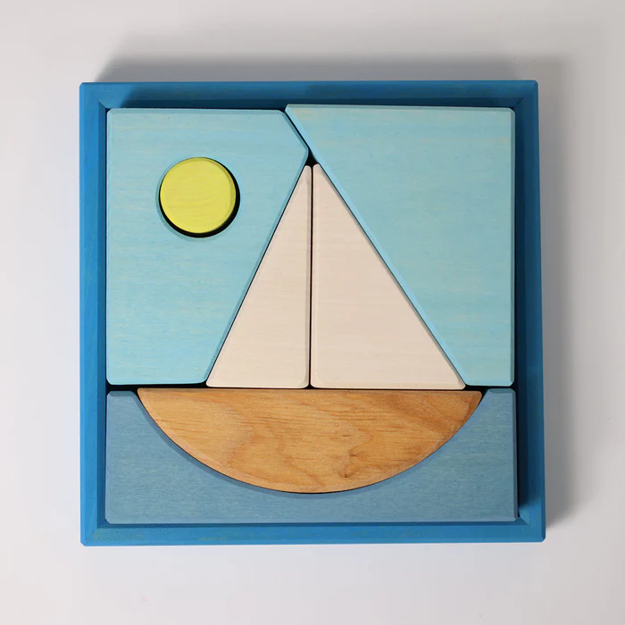 Grimms Bauspiel Blau - Segelschiff
