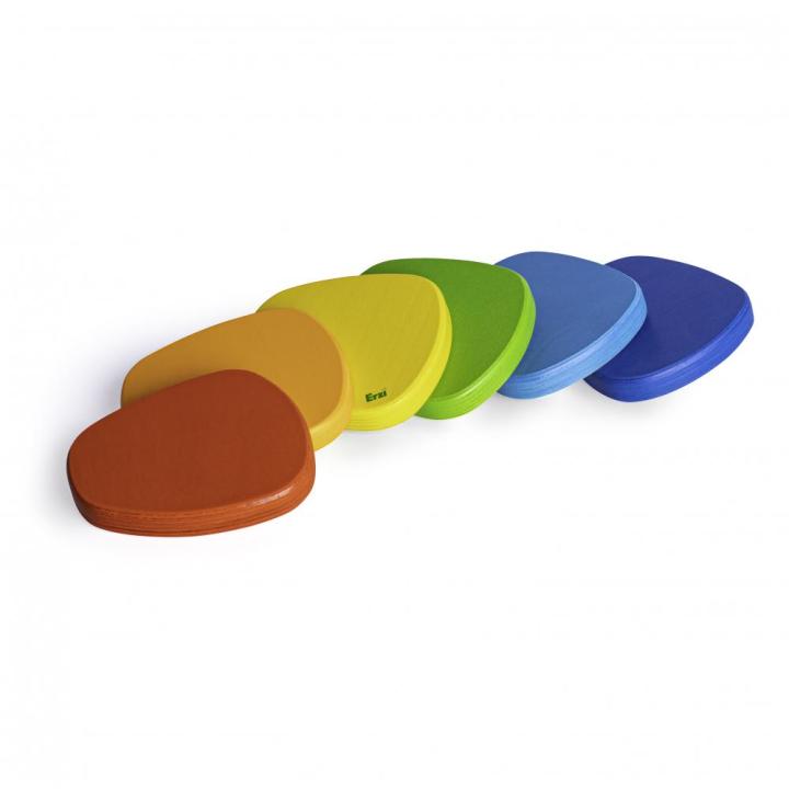 Balanciersteine, 6-teilig, verschiedene Farben, perfekt auf Kinderfüße abgestimmt. KiTa-Spielewelt
