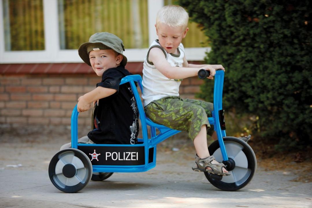 Jakobs aktiv Dreirad Polizei, blau, für Kinder von 4- 8 Jahren