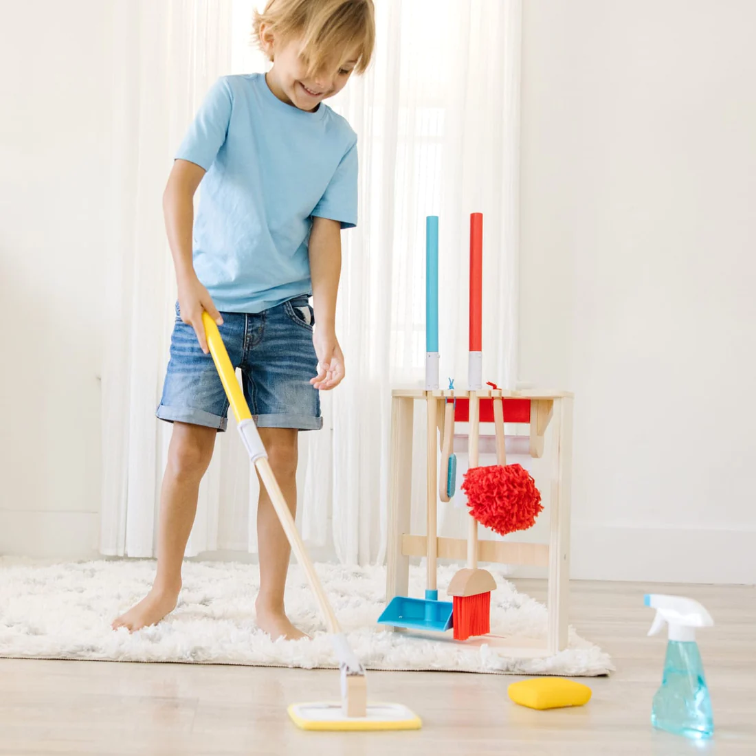 Reinigungsset Deluxe - Kinderspielzeug Putzgerät, 11 Teile. KiTa-Spielewelt