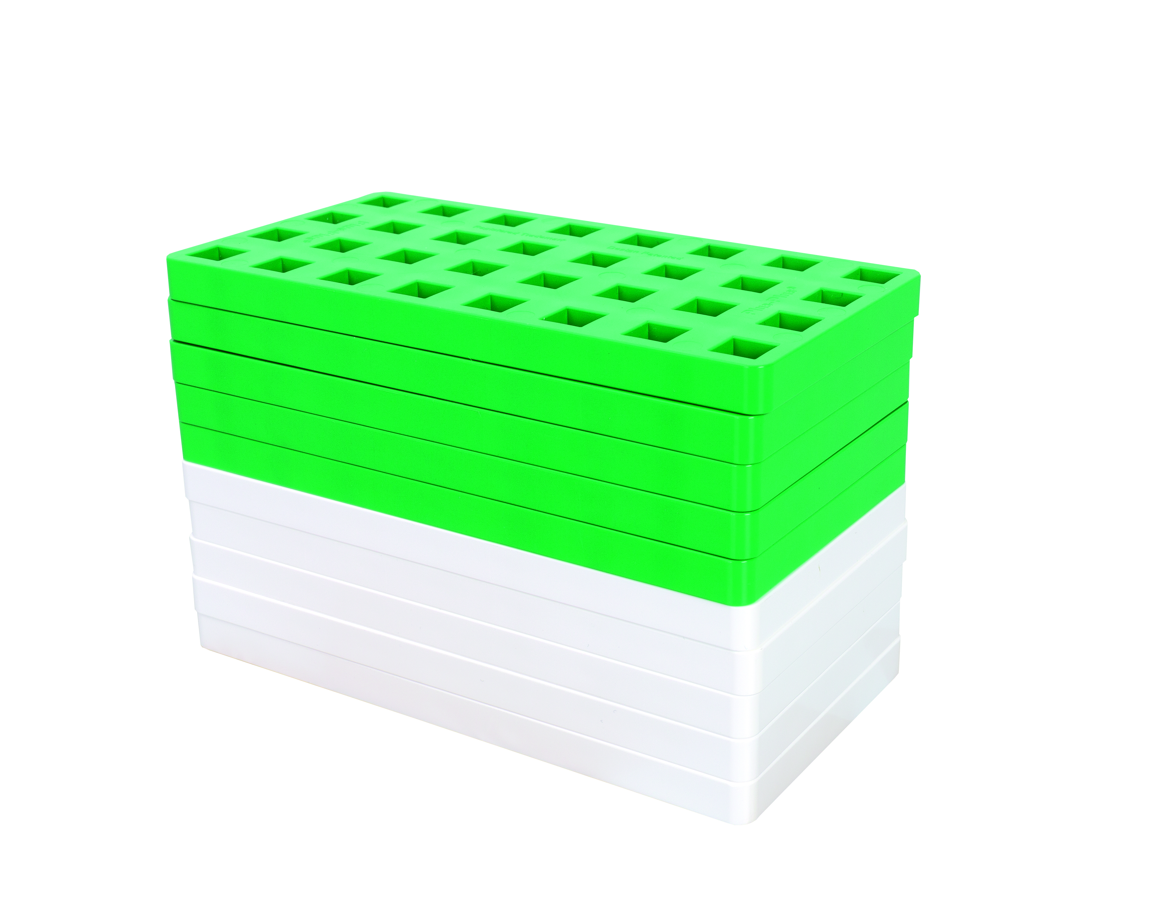 Plus Plus Bauplatten midi, 10 Stück im Set, weiß und grün - KiTa-Spielewelt
