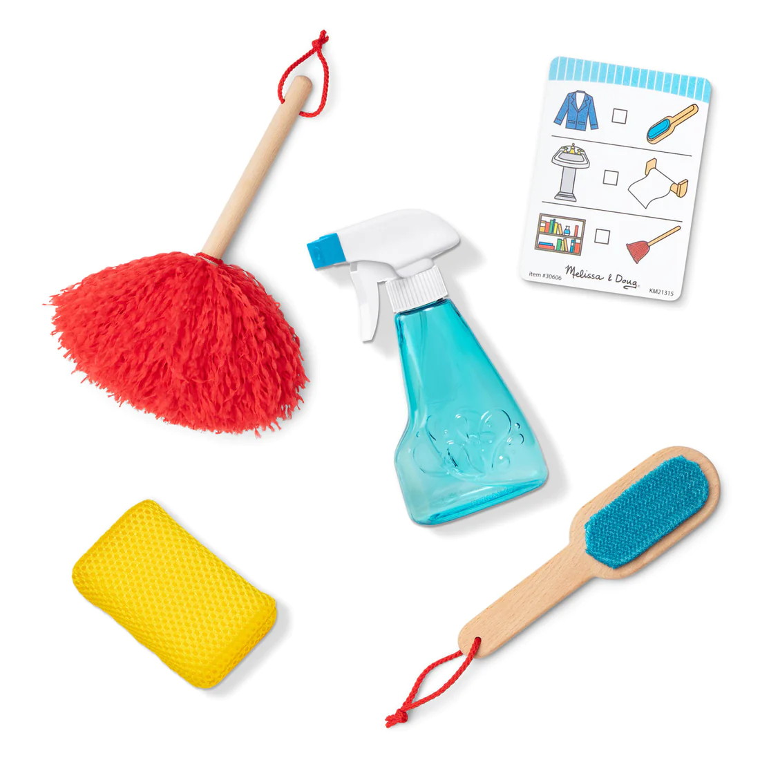 Reinigungsset Deluxe - Kinderspielzeug Staubwedel, Bürste, Schwamm, Sprühflasche. KiTa-Spielewelt