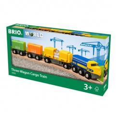 Brio Güterzug mit 3 Waggons - Holzeisenbahn. Versandkostenfreie Lieferung bei KiTa-Spielewelt