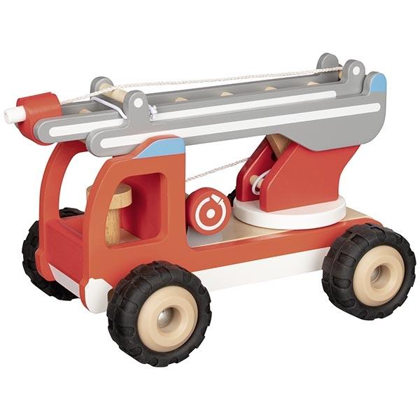Feuerwehr Leiterwagen - robustes Holzspielzeug von goki. KiTa-Spielewelt