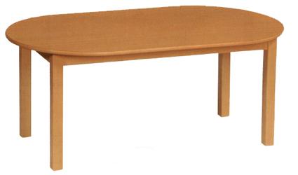 Tisch oval 140 x 80 cm in den Tischhöhen 42 - 76 cm