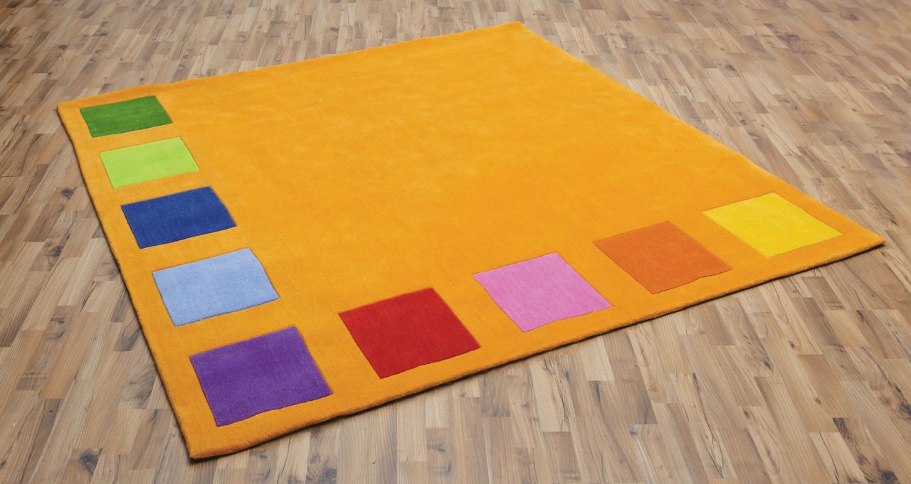 Spielteppich "Squarolino", orange, 200 x 200 cm 