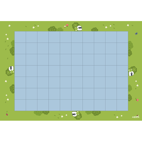 EBUbot Starter- Set, Bild mit grünem Progamier-Spielplan