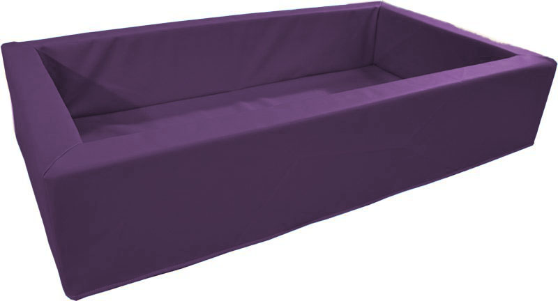 Weichschaumbett - Schaumstoffbett lila-aubergine. KiTa-Spielewelt