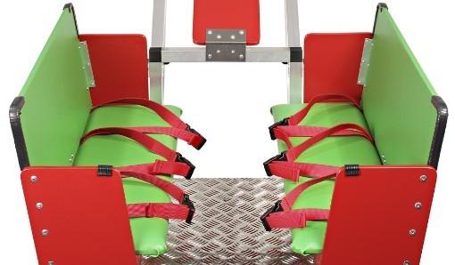 Krippenwagen 6-Sitzer - Kinderwagen mit Sicherheitsgurt für jedes Kind - KiTa-Spielewelt