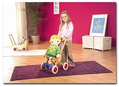 Puppenwagen / Puppenbuggy - geeignet zum Spielen im Zimmer oder zum Spaziergang im Freien - KiTa-Spielewelt