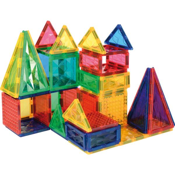 Magnetische Bausteine: Bunte und durchsichtige Bauwerke. KiTa-Spielewelt