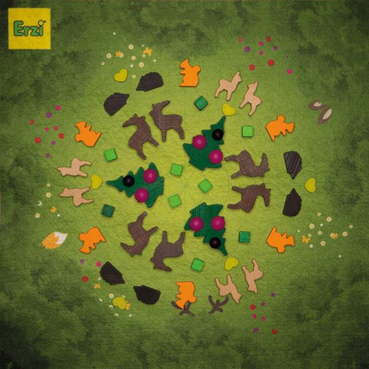 MandaLay Wald, 102 Spielsteine mit Vliesmatte für 1 - 2 Kinder, KiTa-Spielewelt