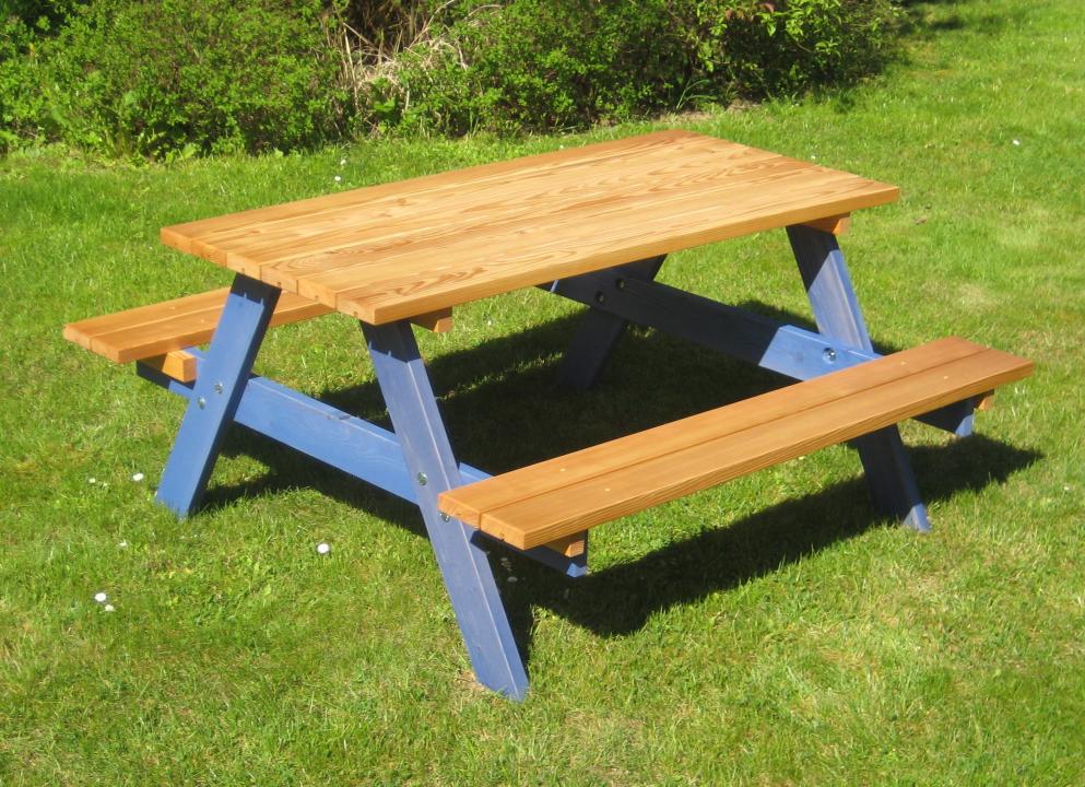 Picknickbank für Kinder - Sitzgruppe mit Tisch und zwei Bänken. KiTa-Spielewelt