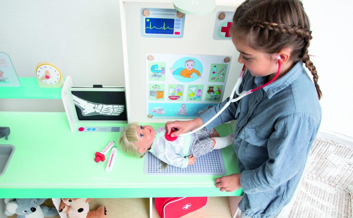  Doctor Station 3 in 1 - Spielmöbel Kinderarzt für Rollenspiele. KiTa-Spielewelt