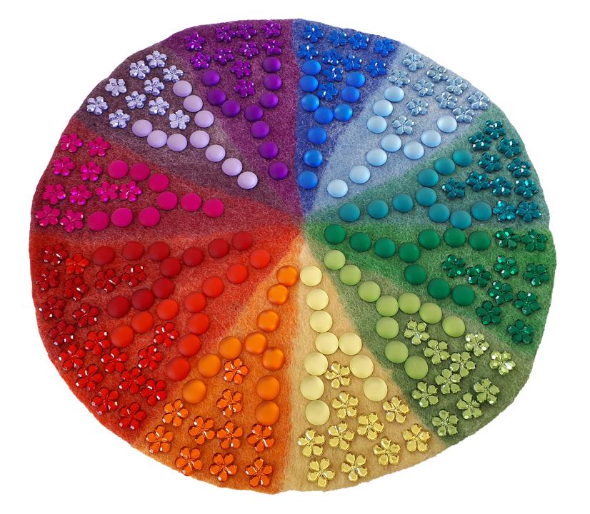 Teppich großer Farbenkreis - Gestaltungsbeispiel
