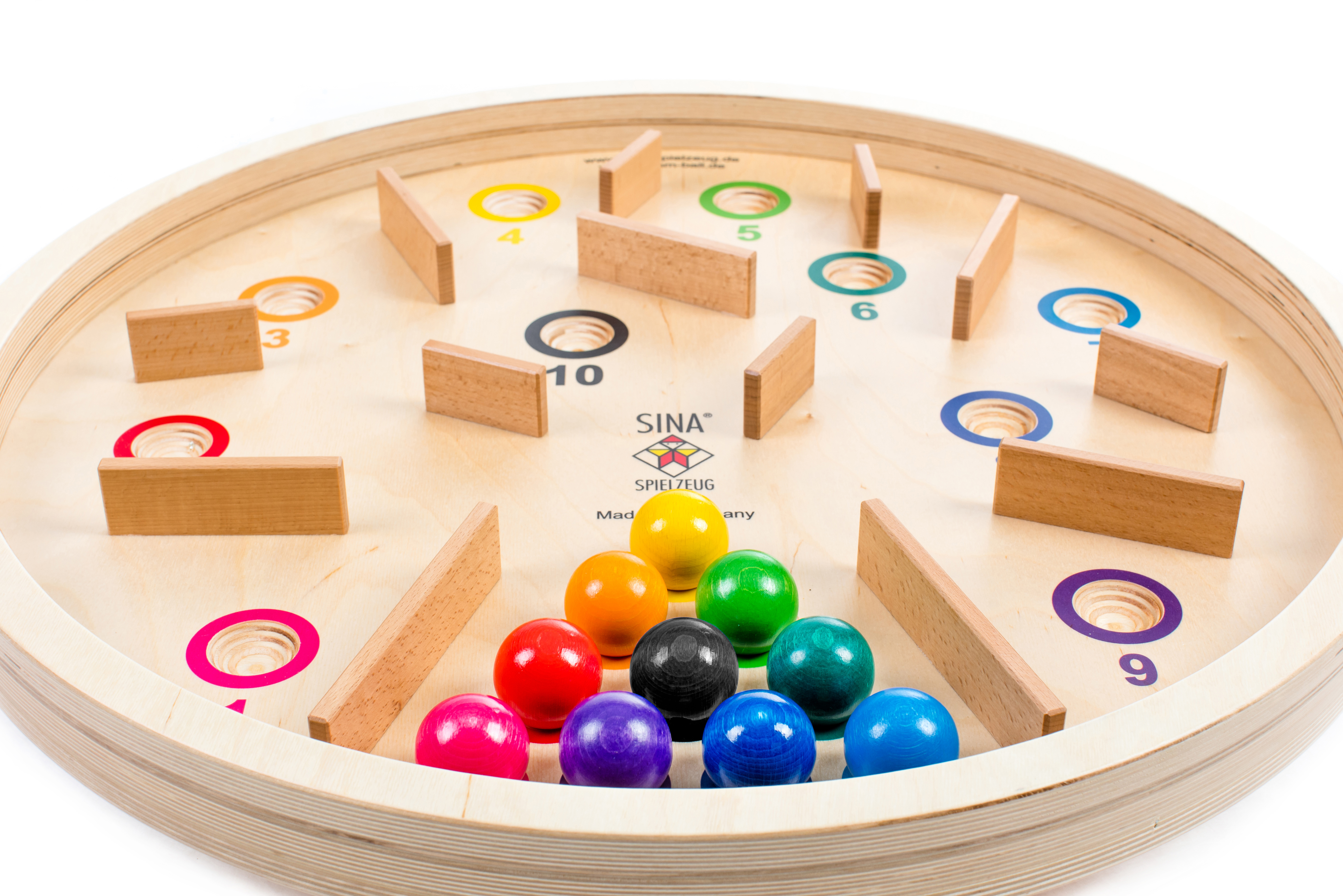 Tischspiel Dream-Ball, Labyrinth mit 10 Holzkugeln. KiTa-Spielewelt